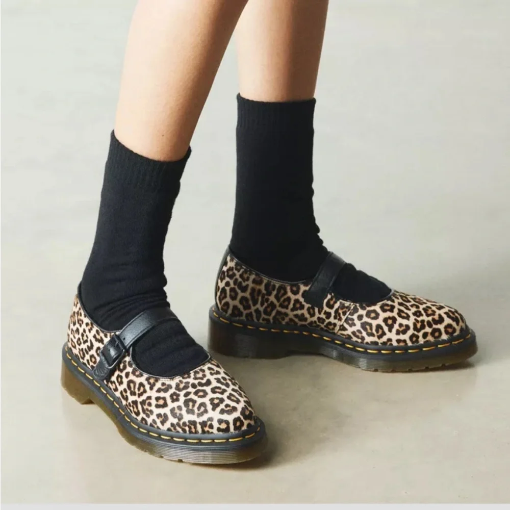 Dr. Martens Elphie Leopard Mary Janes